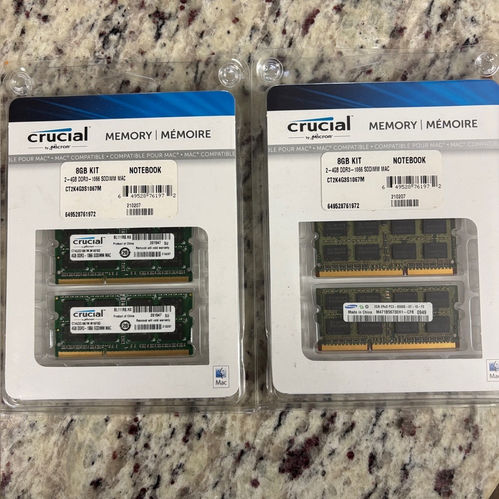 Crucial by Micron Apple Mac Compatible Memory 8 GB (4GB x 4) Kit NEW
